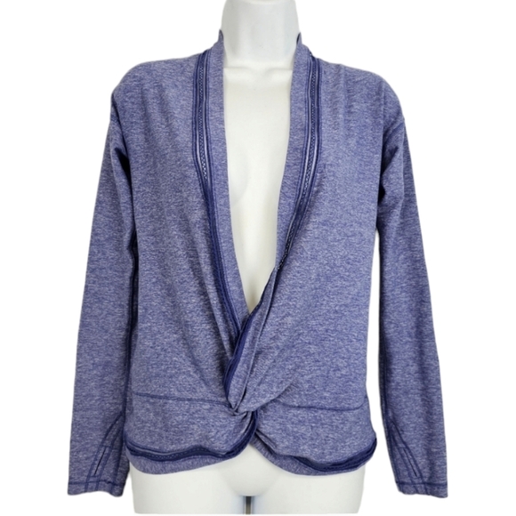 Lululemon Ivivva Own The Move Twist Front Wrap Top Purple Heathered Size 14 - Picture 1 of 10